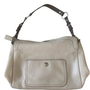 Coach Ivory and Brown Shoulder Bag
